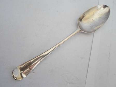 RARE!! 1769 LONDON SILVER TABLE SPOON 248 YEARS OLD !! 55,3g  WOW!! WOW!!