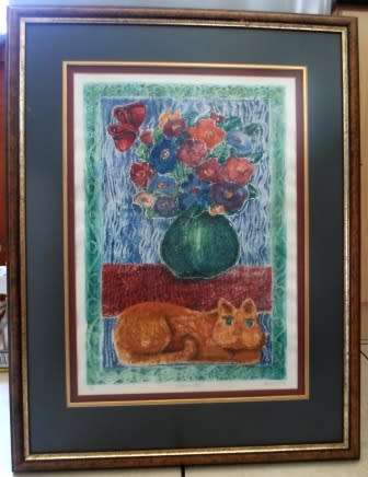 STUNNING!! ISABEL VAN DER MERWE COLOURED ETCHING "SUMMER PLACE" 1/25 DATED '96,    520 X 350mm  WOW!