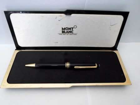 WOW!!  VINTAGE MONTBLANC MEISTERSTUCK BALL POINT PEN WITH BOX WOW!! WOW!!