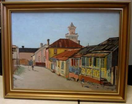 AMAZING!!  D R SAVAGE POSSIBLY DISTRICT 6 OIL ON BOARD DATED '66     405 X 300mm STUNNING PAINTING!!