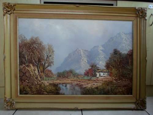 AMAZING!! LARGE JOHANN BONTHUYS OIL ON CANVAS  920 X 610mm  VALUE R12500!! STUNNING PAINTING!!