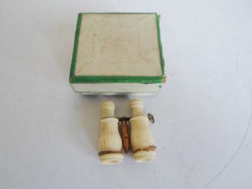 RARE!! VICTORIAN CARVED BONE BINOCULARS STANHOPE CIRCA 1880's VALUE R1950 WOW!!
