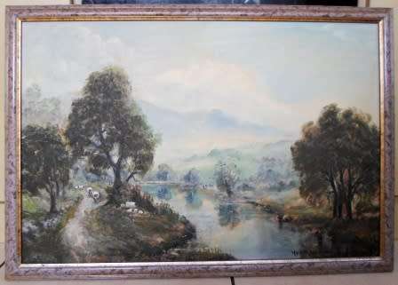 WOW!! IRISH ARTIST MALACHY BRENNAN OIL ON BOARD  760 X 510mm  VALUE R6500!! STUNNING PAINTING!!