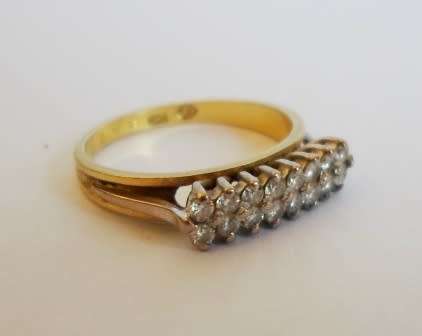 WOW!! STUNNING VINTAGE 18ct GOLD  0.32ct DIAMOND RING BY EB 2,1g SIZE M  VALUE R8950