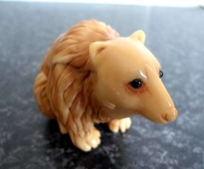 WOW!! SIGNED 19th CENTURY JAPANESE TAGUA NUT CARVING OF A BEAR CIRCA 1880's MAGNIFICENT PIECE!! WOW!