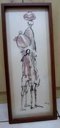 WOW!! INVESTMENT!! JOSE PADUA '68 INK WASH PAINTING  710 X 240mm  STUNNING PAINTING!!