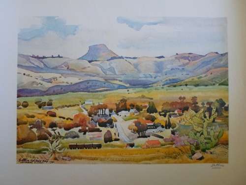WOW!! SIGNED!! WALTER BATTISS "GAIKA'S KOP" LITHO  475 X 330mm  VALUE R3500