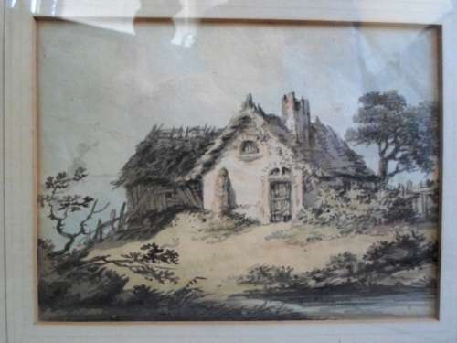 RARE!! JOSEPH BARBER(1757 - 1811) WATERCOLOUR  250 X 150mm CIRCA 1790's VALUE R3950 WOW!!