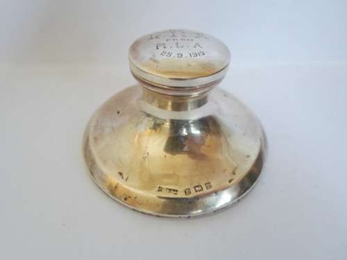 WOW!! 1918 BIRMINGHAM SILVER INKWELL 75,1g WOW!!