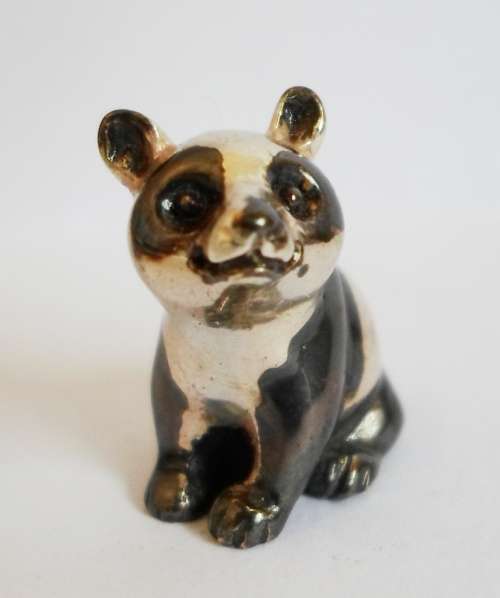 WOW!! CUTE!! VINTAGE ITALIAN NIELLO 800 SILVER MINIATURE BABY PANDA 5,2g  VALUE R595 WOW!!