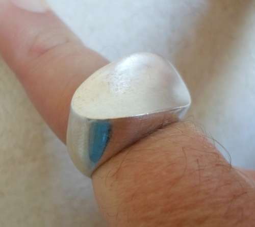 WOW!! VINTAGE MODERNIST "ROWI" STERLING SILVER RING  SIZE M   13,0g WOW!!