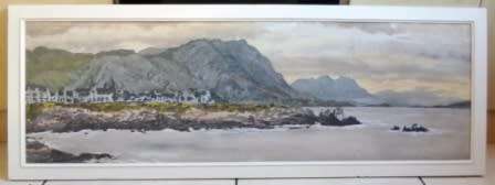 WOW!! LARGE!! JOSHUA MILES 'VROEGOGGEND BY DREUNKRANS' OIL ON BOARD 1220 X 390mm VALUE R17500
