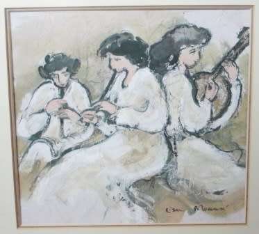 MAGNIFICENT!! ESTI MOSTERT MIXED MEDIA PAINTING 260 X 240mm VALUE R5500 WOW!!