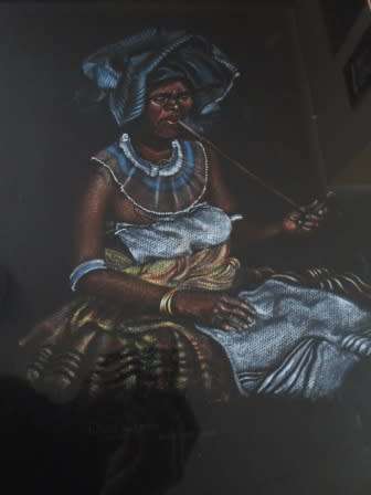 BEAUTIFUL!!!!  SIGNED "XHOSA WOMAN BAINS KLOOF" PASTEL  500 X 400mm WOW!!