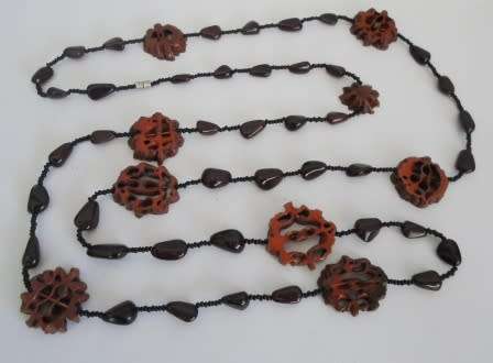 AMAZING!!! SUPER LENGTH VINTAGE CHINESE SEED NECKLACE 1200 X 20mm WOW!!