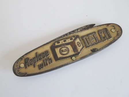 WOW!!! VINTAGE ADVERTISING DELCO & AC SPARKPLUG POCKET KNIFE WOW!!