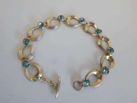 WOW!!! HERMANN SIERSBOL MODERNIST STERLING SILVER & PASTE BRACELET CIRCA 1970's 11,5g  VALUE R1200