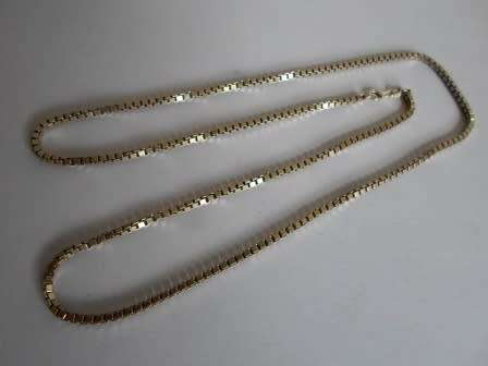 WOW!! HEAVY VINTAGE STERLING SILVER BOX CHAIN 24,1g STUNNING WOW!!