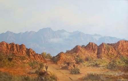 THE BEST!! LARGE DON BENZIEN LANSCAPE OIL ON BOARD I HAVE EVER SEEN!!  1100 X 700mm  VALUE R5500!!