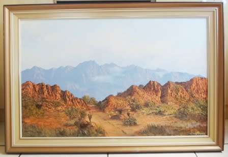 THE BEST!! LARGE DON BENZIEN LANSCAPE OIL ON BOARD I HAVE EVER SEEN!!  1100 X 700mm  VALUE R5500!!