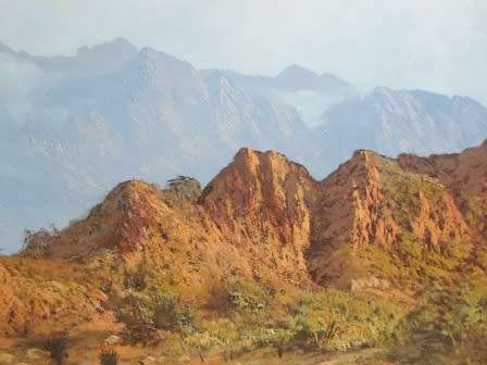 THE BEST!! LARGE DON BENZIEN LANSCAPE OIL ON BOARD I HAVE EVER SEEN!!  1100 X 700mm  VALUE R5500!!