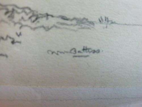 SPECTACULAR!! WALTER BATTISS "NEAR BRAMLEY" PENCIL SKETCH 270 X 205mm  VALUE R12500!!