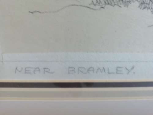 SPECTACULAR!! WALTER BATTISS "NEAR BRAMLEY" PENCIL SKETCH 270 X 205mm  VALUE R12500!!