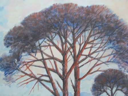 EXTREMELY RARE!! APPIE VAN WYK '95 "GATHERING AT TREE" OIL ON BOARD 200 X 170mm VALUE R8500 WOW!!
