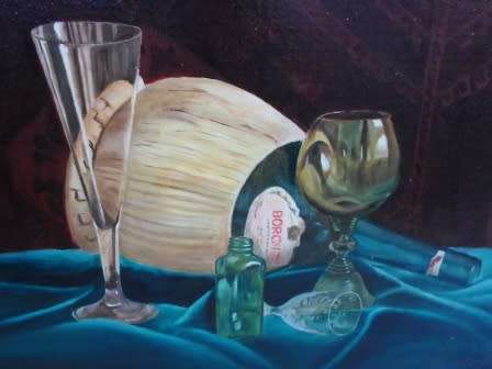 STUNNING!! VERNON SPENCELAGH "EMPTIES" OIL ON BOARD "HARCROFT MANSION" 400mmX300mm  VALUE R4500 WOW!