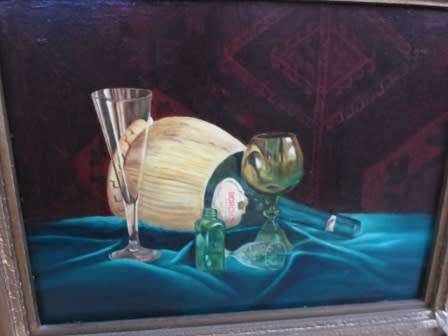 STUNNING!! VERNON SPENCELAGH "EMPTIES" OIL ON BOARD "HARCROFT MANSION" 400mmX300mm  VALUE R4500 WOW!