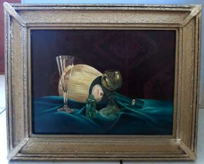 STUNNING!! VERNON SPENCELAGH "EMPTIES" OIL ON BOARD "HARCROFT MANSION" 400mmX300mm  VALUE R4500 WOW!