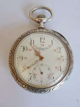 EXQUISITE!!! LARGE 1905 SWISS GERMAN 800 SILVER CASED CITY SCENE POCKET WATCH 90,1g VALUE R3500 WOW!