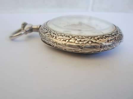 EXQUISITE!!! LARGE 1905 SWISS GERMAN 800 SILVER CASED CITY SCENE POCKET WATCH 90,1g VALUE R3500 WOW!