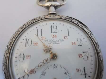 EXQUISITE!!! LARGE 1905 SWISS GERMAN 800 SILVER CASED CITY SCENE POCKET WATCH 90,1g VALUE R3500 WOW!