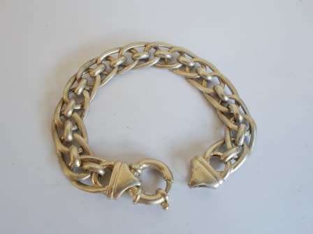 WOW!! CHUNKY STERLING SILVER BRACELET WITH SIGNORETTI CLASP  23,7g  STUNNING!!