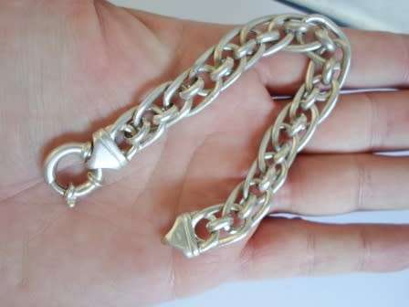 WOW!! CHUNKY STERLING SILVER BRACELET WITH SIGNORETTI CLASP  23,7g  STUNNING!!