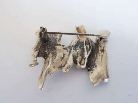 WOW!! VINTAGE MODERNIST STERLING SILVER BROOCH  CIRCA 1970's   14,3g    WOW!!
