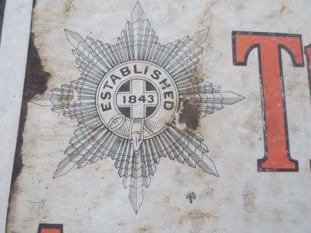 WOW! RARE 1920's THE STAR ASSURANCE SOCIETY PORCELAIN ENAMEL SIGN VALUE R3950 WOW!! WOW!!