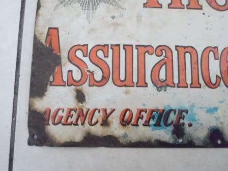 WOW! RARE 1920's THE STAR ASSURANCE SOCIETY PORCELAIN ENAMEL SIGN VALUE R3950 WOW!! WOW!!