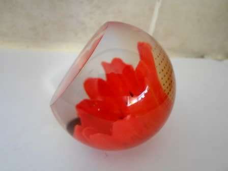 STUNNING!! CAITHNESS GLASS FLOWER PAPERWEIGHT  WOW!!