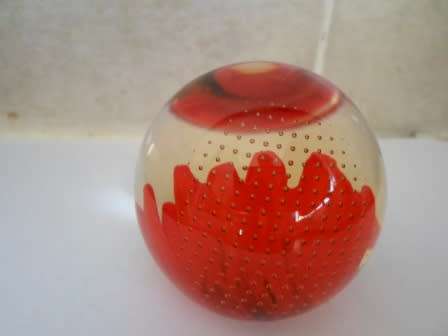 STUNNING!! CAITHNESS GLASS FLOWER PAPERWEIGHT  WOW!!