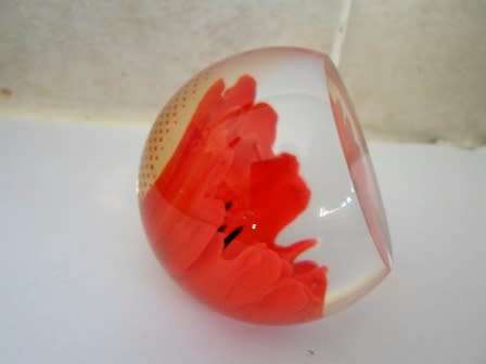 STUNNING!! CAITHNESS GLASS FLOWER PAPERWEIGHT  WOW!!