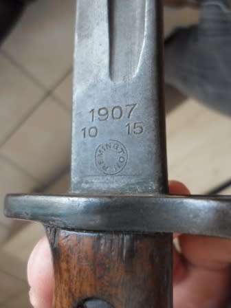WOW!! 1907 REMINGTON S.A.P BAYONET IN AMAZING CONDITION COMPLETE PIECE WOW!!