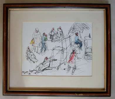WOW!! TYRONE APPOLLIS MIXED MEDIA INK SKETCH '18   270 X 210mm VALUE R1500 WOW!!!!
