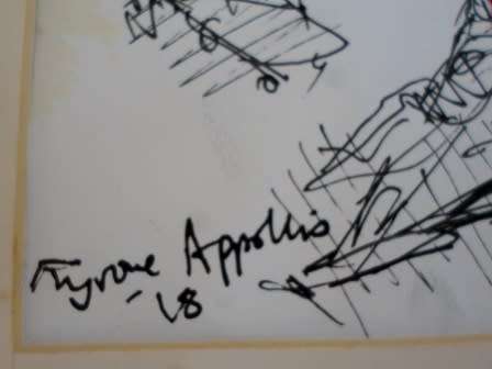 WOW!! TYRONE APPOLLIS MIXED MEDIA INK SKETCH '18   270 X 210mm VALUE R1500 WOW!!!!