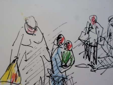 WOW!! TYRONE APPOLLIS MIXED MEDIA INK SKETCH '18   270 X 210mm VALUE R1500 WOW!!!!