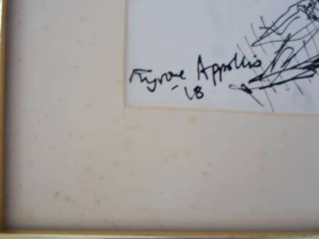 WOW!! TYRONE APPOLLIS MIXED MEDIA INK SKETCH '18   270 X 210mm VALUE R1500 WOW!!!!