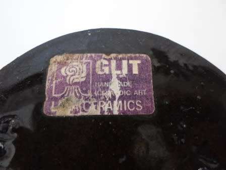VERY RARE!! MID CENTURY GLIT LAVA VASE  CIRCA 1960's WOW!!