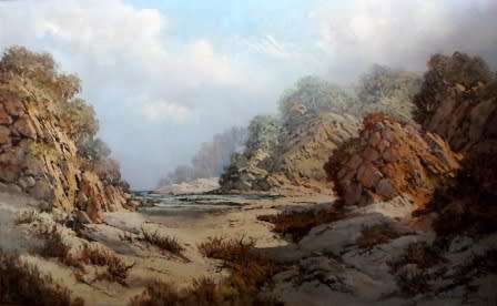 AMAZING!! HUGE JOHANN BONTHUYS BEACH SCENE OIL ON CANVAS  1200 X 770mm VALUE R9500