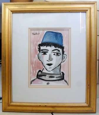 STUNNING!! CARL BUCHNER ACRYLIC ON PAPER OF BOY  340 X 240mm VALUE R9500